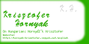 krisztofer hornyak business card